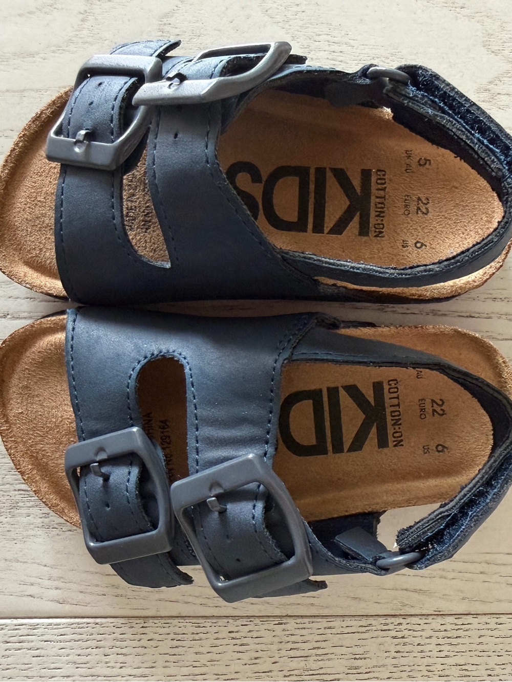 S Navy Buckle Kids Sandals by COTTON ON KIDS